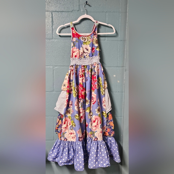 Matilda Jane Blue and Pink Floral Dress Sz10 - Picture 5 of 12